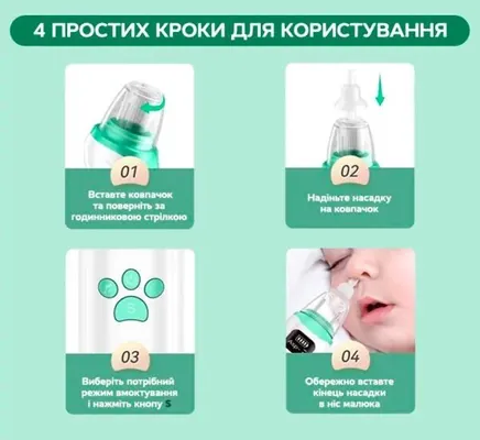 Аспіратор Arhimed EcoBreath XS електронний назальний