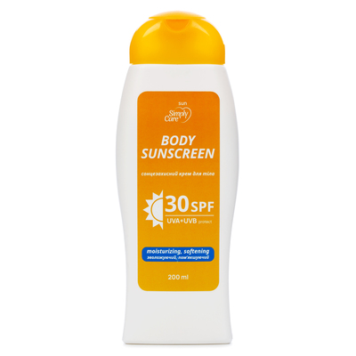 Крем для тела солнцезащитный Simply Care SPF 30+, 200 мл