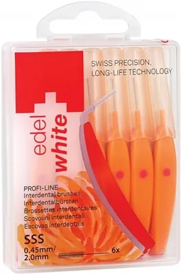 Інтердентальні щітки Edel White Profi-Line XS 0.42/1.7 мм, 6 шт
