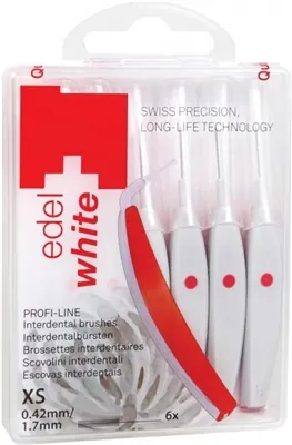 Інтердентальні щітки Edel White Profi-Line XS 0.42/1.7 мм, 6 шт