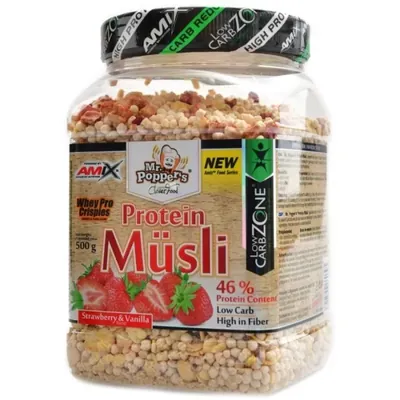 Мюслі протеїнові Amix Nutrition Mr.Popper's Protein Musli ваніль-полуниця, 500 г