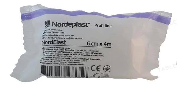 Бинт еластичний Nordeplast NordElast фіксуючий 6 см х 4 м