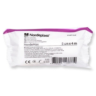 Бинт эластичный Nordeplast НордеМакс фиксирующий 8 см х 4 м