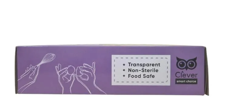 Рукавички господарські Clever Everyday TPE Gloves одноразові кухонні, прозорі, розмір L, 100 штук