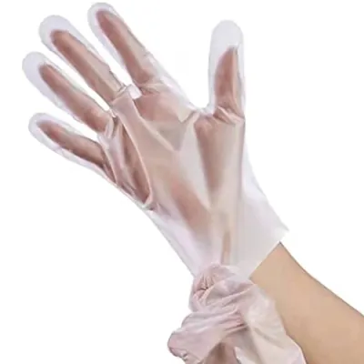 Рукавички господарські Clever Everyday TPE Gloves одноразові кухонні, прозорі, розмір L, 100 штук