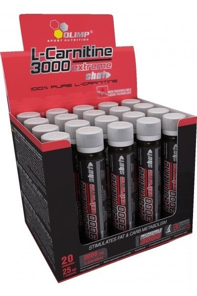 Жироспалювач Olimp L-Carnitine 3000 Extreme Shot Вишня, 20 штук по 25 мл