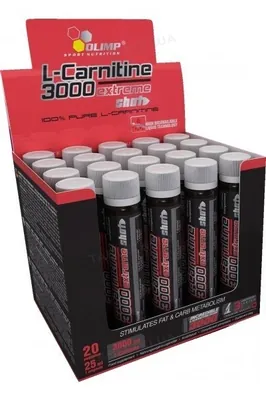 Жироспалювач Olimp L-Carnitine 3000 Extreme Shot Вишня, 20 штук по 25 мл