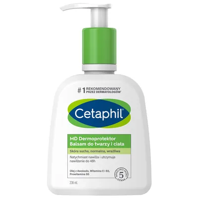 Бальзам для обличчя і тіла Cetaphil MD Dermoprotektor зволожувальний для сухої, нормальної та чутливої шкіри, 236 мл
