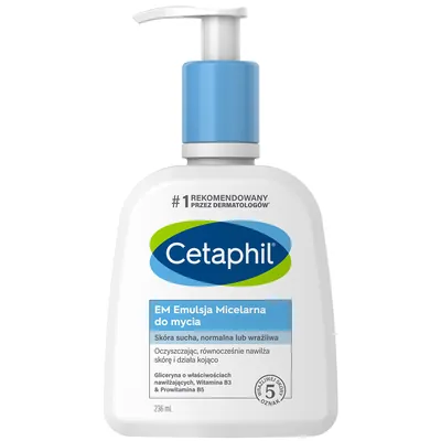Емульсія міцелярна Cetaphil EM для очищення нормальної, сухої та чутливої шкіри, 236 мл