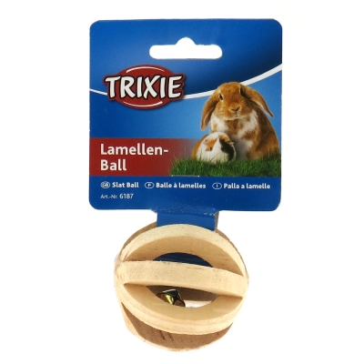 Іграшка для гризунів Trixie 6187 Кулька дерев'яна з дзвіночком, 6 см