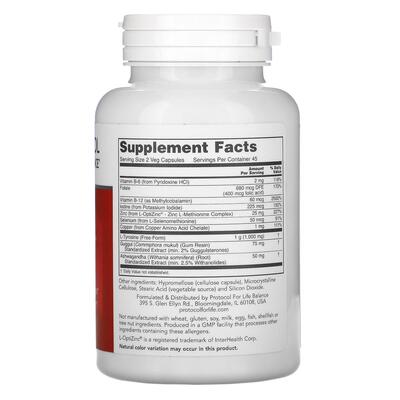 Підтримка щитовидної залози Protocol for Life Balance Ortho Thyroid, 90 капсул