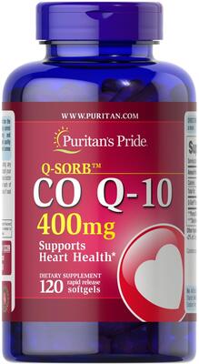 Коензим Q-10 Puritan's Pride CO Q10 400 мг (Q-SORB), 120 гелевих капсул