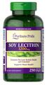 Лецитин соевый Puritan's Pride Soy Lecithin 1200 мг, 250 гелевых капсул
