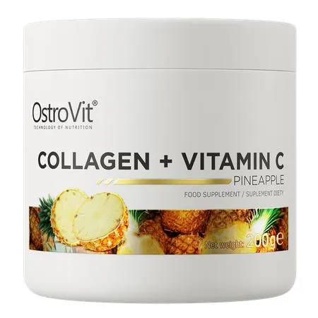 Колаген та вітамін С OstroVit Collagen + Vitamin C ананас, 200 г