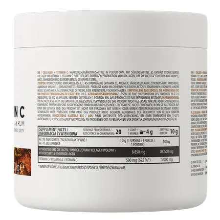 Колаген та вітамін С OstroVit Collagen + Vitamin C кола та ром, 200 г