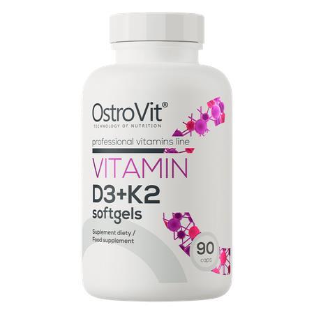 Вітаміни OstroVit Vitamin D3+K2, 90 м'яких капсул