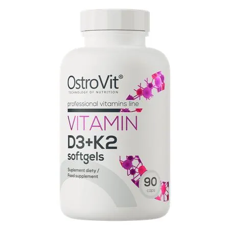 Вітаміни OstroVit Vitamin D3+K2, 90 м'яких капсул