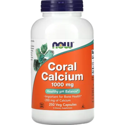 Кораловий Кальцій NOW Coral Calcium 1000 мг капсули №250