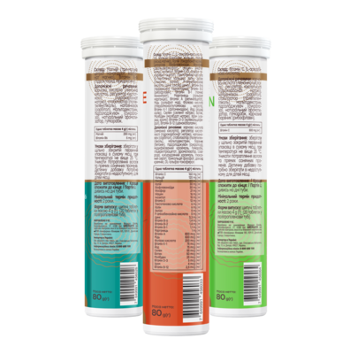 Набір Novel (Magnesium табл. шип. №20 + Active табл. шип. №20 + Vitamin C табл. шип. №20)