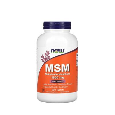 Метілсульфонілметан MSM NOW 1500 мг таблетки №200