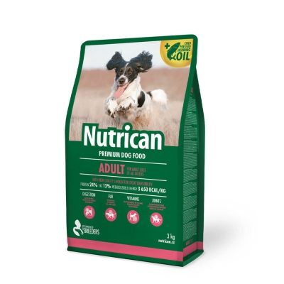 Корм сухой для взрослых собак всех пород Nutrican Adult, 3 кг