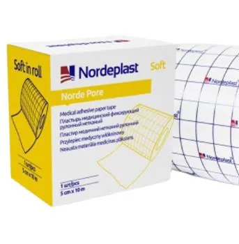 Пластир медичний Nordeplast Norde Pore Soft нетканий, 5 см х 10 м