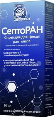 Септоран спрей антисептичний по 50 мл у флак.