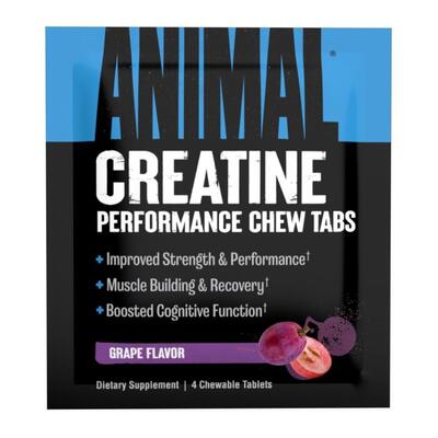 Креатин Universal Nutrition Animal Creatine Performance Chews Grape, 4 таблетки