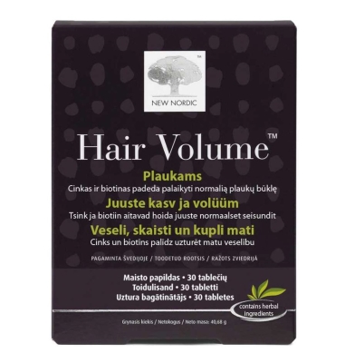 Комплекс New Nordic Hair Volume для роста и объема волос таблетки №30