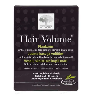 Комплекс New Nordic Hair Volume для росту і об'єму волосся таблетки №30