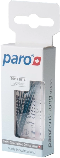 Межзубные щетки Paro Swiss Interdental Isola long, х-тонкие, красные, цилиндрические, длинные, 3 мм, 10 шт
