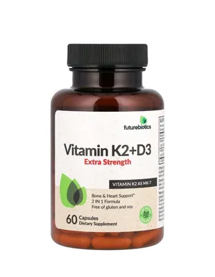 Вітамін Д3 + К2 Futurebiotics Vitamin D3 + К2 10000 МО/ 120, 60 капсул