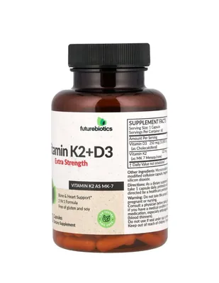 Вітамін Д3 + К2 Futurebiotics Vitamin D3 + К2 10000 МО/ 120, 60 капсул