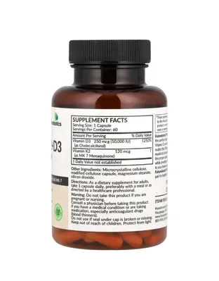 Вітамін Д3 + К2 Futurebiotics Vitamin D3 + К2 10000 МО/ 120, 60 капсул