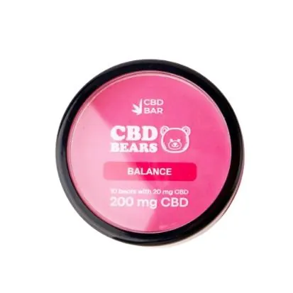 Канабідіол Hemp Factor CBD Balance желейні ведмедики зі смаком полуниці 200 мг, 10 штук