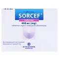 Сорцеф таблетки, в/плів. обол. по 400 мг №7 (7х1)