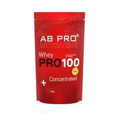 Протеїн сироватковий концентрат AB PRO Whey PRO100 Concentrated, полуниця, 1000 г