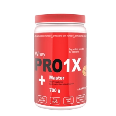 Протеин AB PRO Pro 1x Whey Master высокобелковый 78% протеин, банан, 700 г