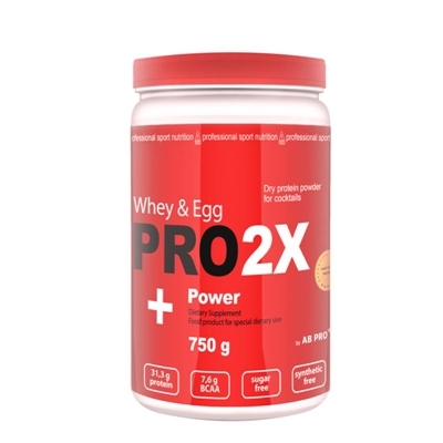 Протеин AB PRO Pro 2X Whey&Egg Power яично-сывороточный, клубника, 750 г