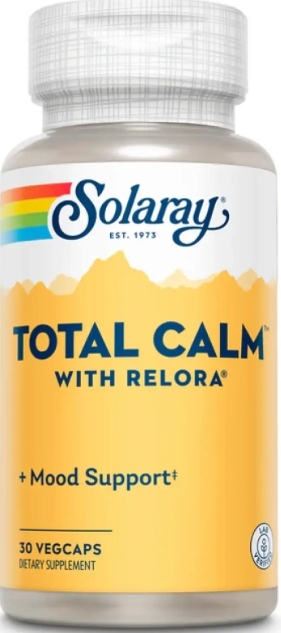 Комплекс для спокойствия Solaray Total Calm Mood Support, 30 веганских капсул
