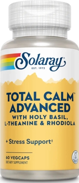 Комплекс для спокойствия Solaray Total Calm Advanced Mood, 60 веганских капсул