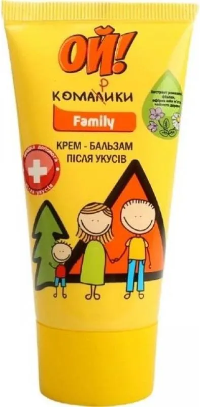 Крем-бальзам після укусів Ой! Комарики Family, 50 мл