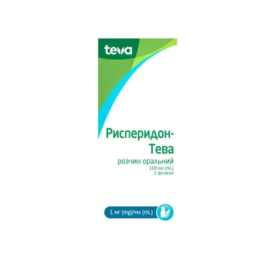Рисперидон-Тева розчин ор. 1 мг/мл по 100 мл у флак. з адапт. та доз. пристр.