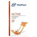 Набір пластирів MP MedPlast ACTIVE на еластичній основі, розміром 19 мм х 72 мм, тілесні, 20 штук
