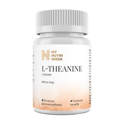 L-теанін My Nutri Week L-Theanine 600 мг, 60 капсул