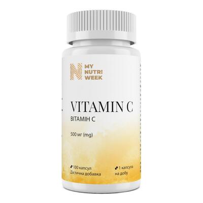 Вітамін С My Nutri Week Vitamin C 500 мг, 100 капсул