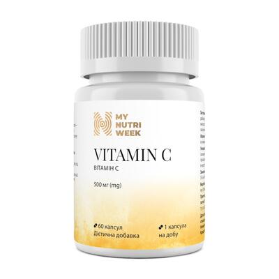 Вітамін С My Nutri Week Vitamin C 500 мг, 60 капсул