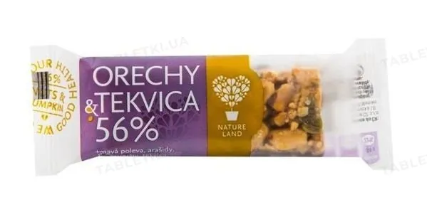 Батончик Tekmar Orechy горіх з насінням гарбуза 40 г