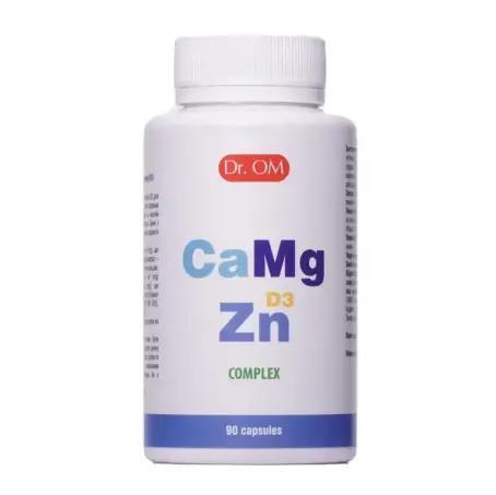 Комплекс Кальцію, Магнію, Цинку та вітаміну D3 Dr. OM Ca Mg Zn D3 Complex капсули №90
