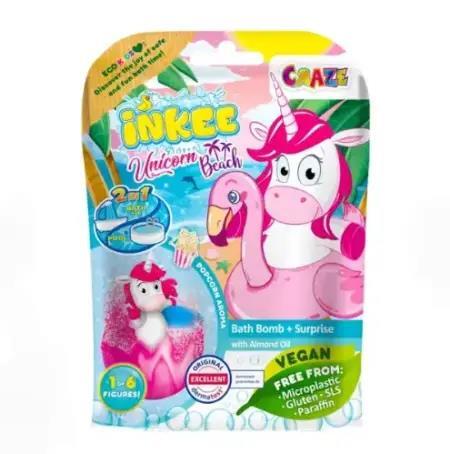 Бомба для ванн Inkee с игрушкой Единорожки (в ассортименте)